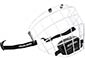 Bauer Profile II Facemask kratownica czarny-biały
