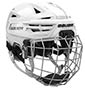 Bauer Re-Akt 155 kask combo z kratą Dziecięcy biały